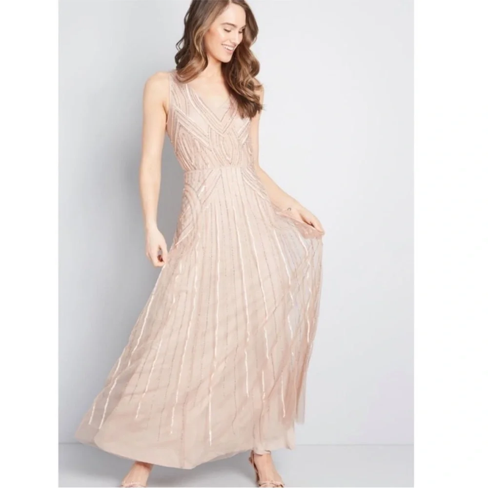 NWOT Pink maxi sequined dress - Picture 3 of 4